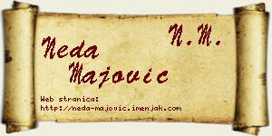 Neda Majović vizit kartica
